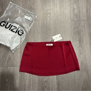Guizo satin mini skirt